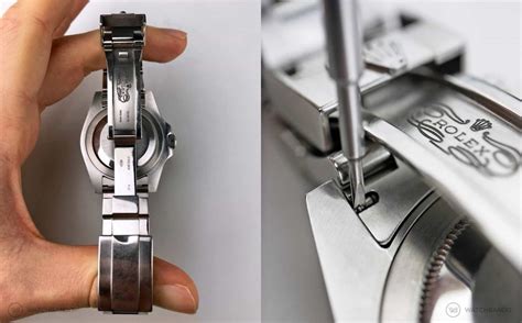 rolex watch band one of the link turn to copper|Rolex rubber strap adjustment.